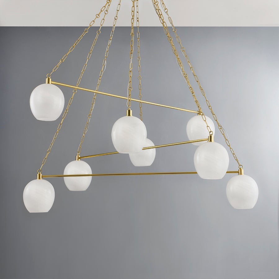 Hudson Valley Lighting Asbury Park Chandelier — Aged Brass
