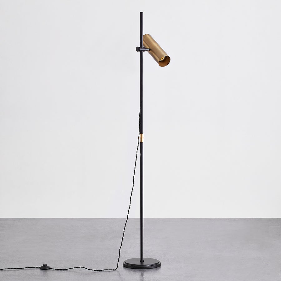 Troy Lighting Quinn Floor Lamp — PFL9665-PBR/SBK