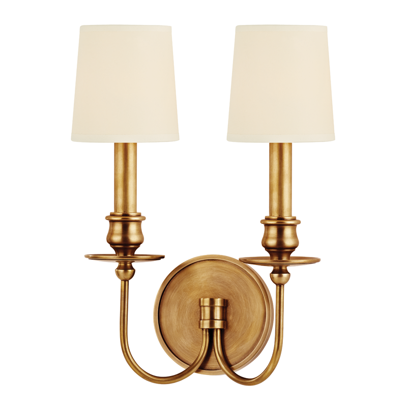 Hudson Valley Lighting Cohasset Wall Sconce — Aged Brass
