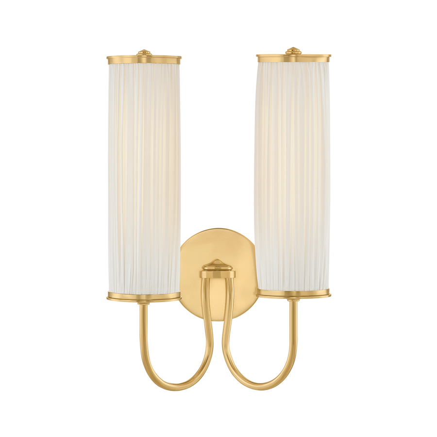 Hudson Valley Lighting Elaine Wall Sconce — Aged Brass
