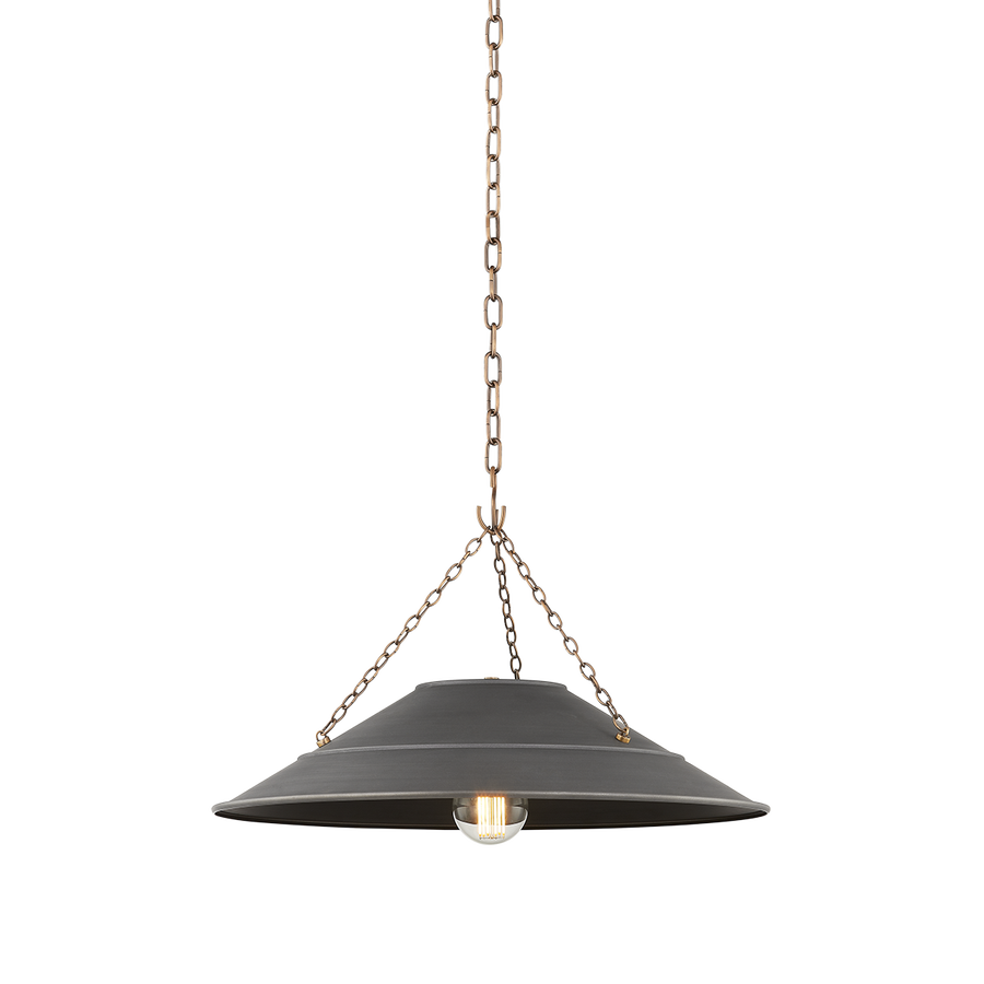 Troy Lighting ARCANE Pendant — F1223-PBR/GRA