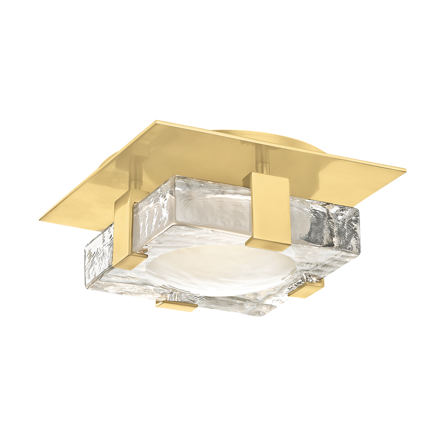 Hudson Valley Lighting Bourne Semi-Flush — Aged Brass