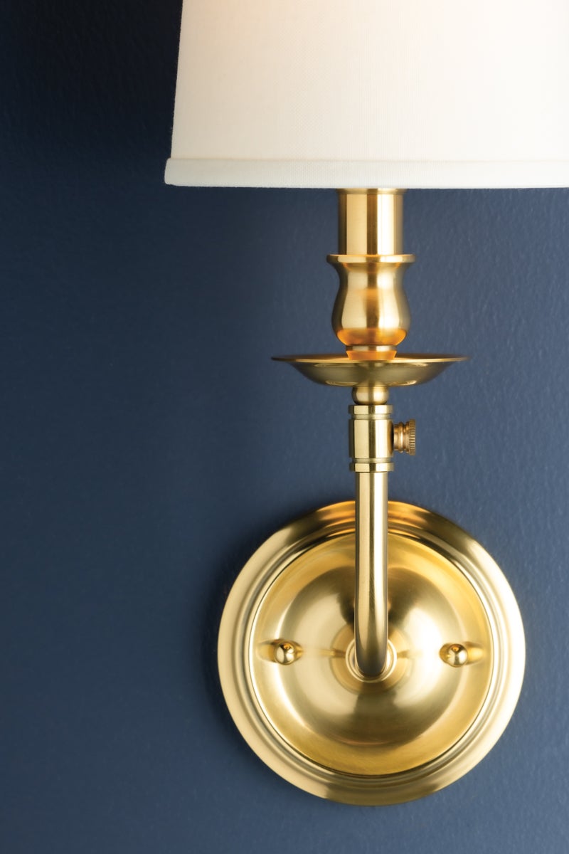 Hudson Valley Lighting Logan Wall Sconce — Aged Brass