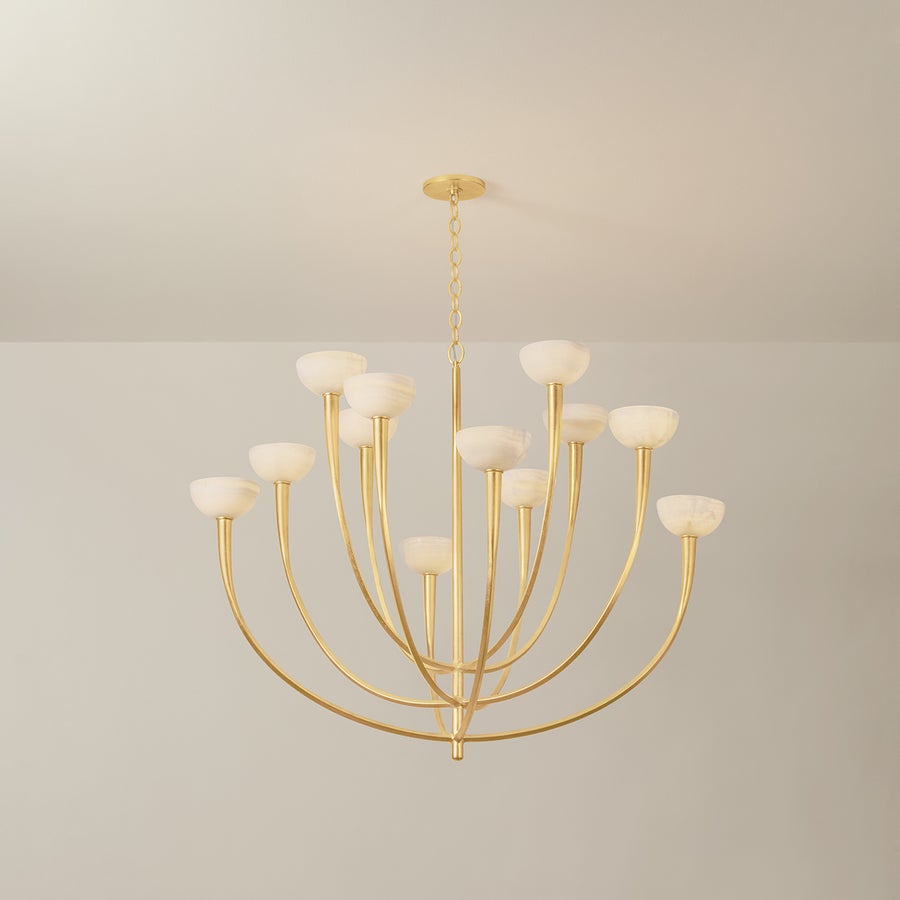 Hudson Valley Lighting Maywood Chandelier — Vintage Gold Leaf