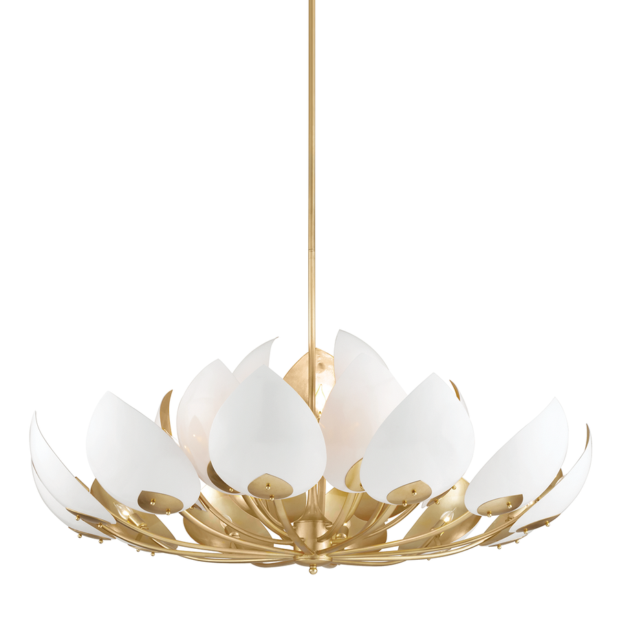Hudson Valley Lighting Lotus Chandelier — 5754-GL/WH