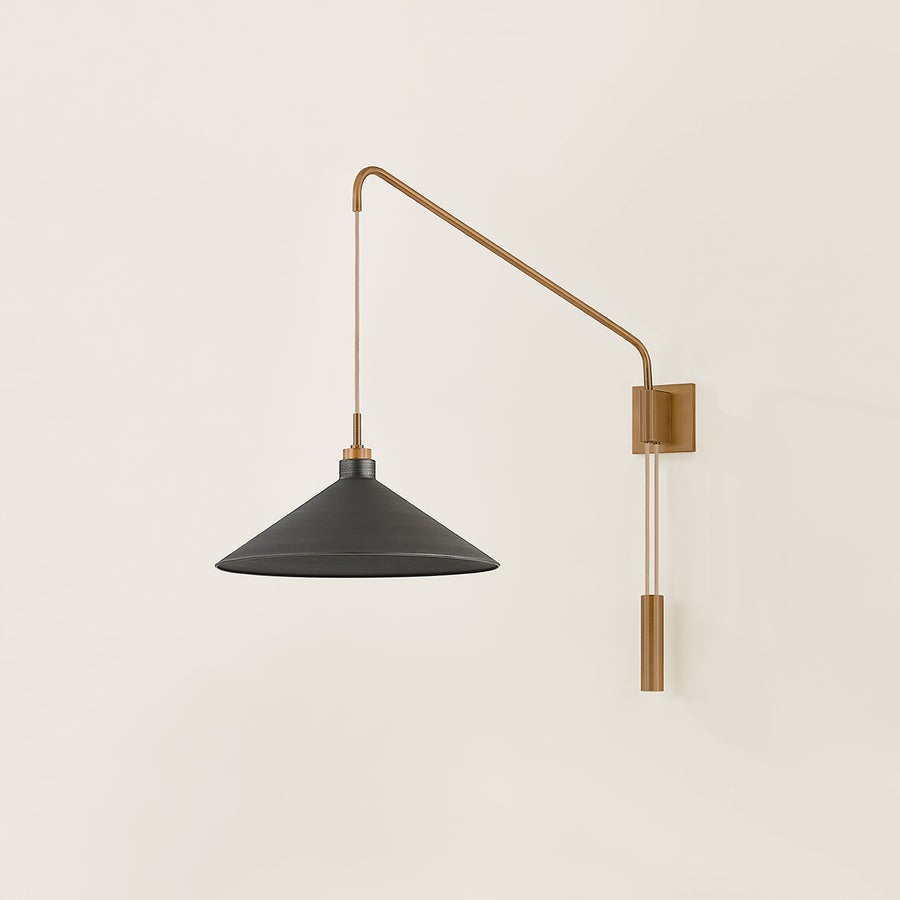 Troy Lighting CONOR Wall Sconce — B2936-PBR/GRA