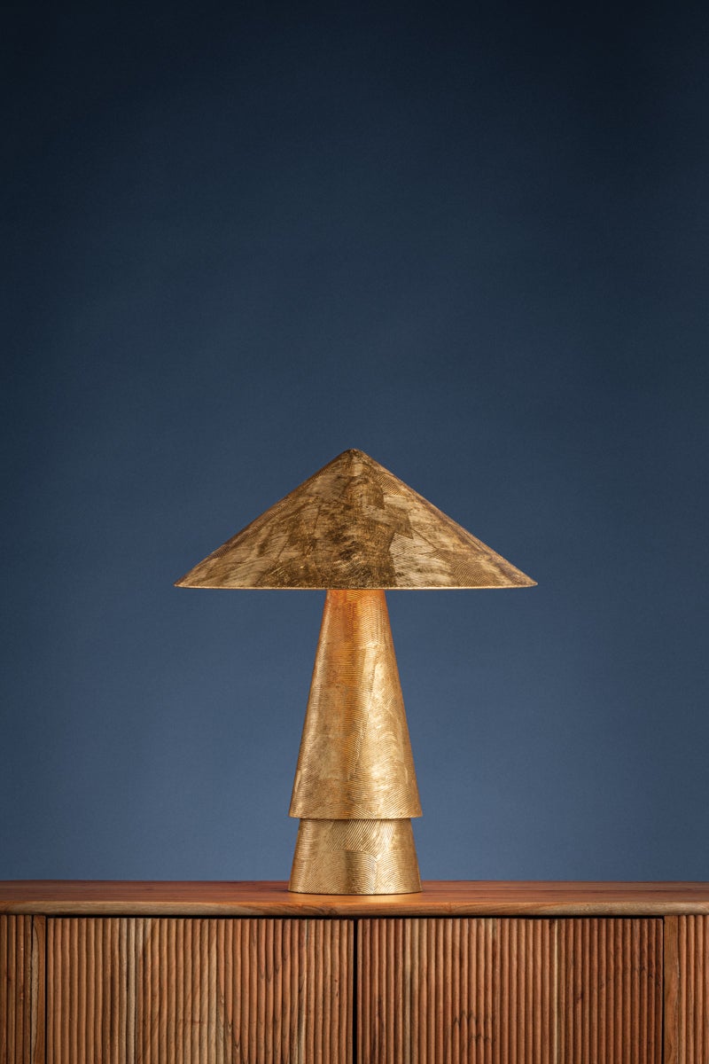 Hudson Valley Lighting FOXTON Table Lamp — Vintage Gold Leaf