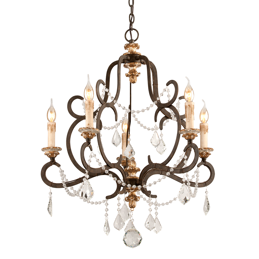 Troy Lighting Bordeaux Chandelier — F3515-PZ/DG