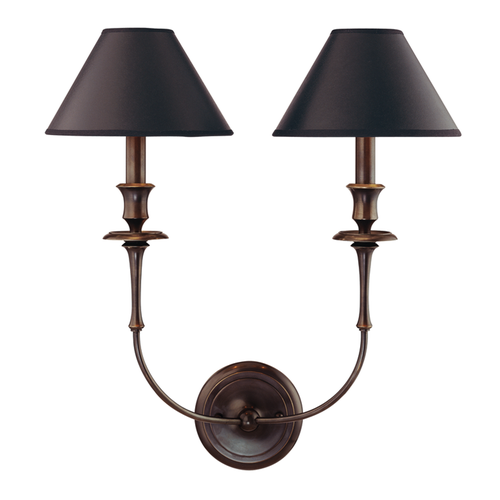 Bronze wall sconce with shade sales