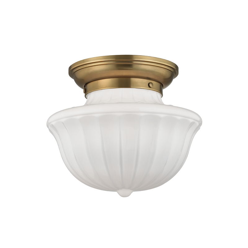 Hudson Valley Lighting Dutchess Flush Mount — Aged Brass