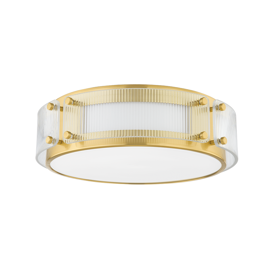 Hudson Valley Lighting CLIFFORD Flush Mount — Aged Brass
