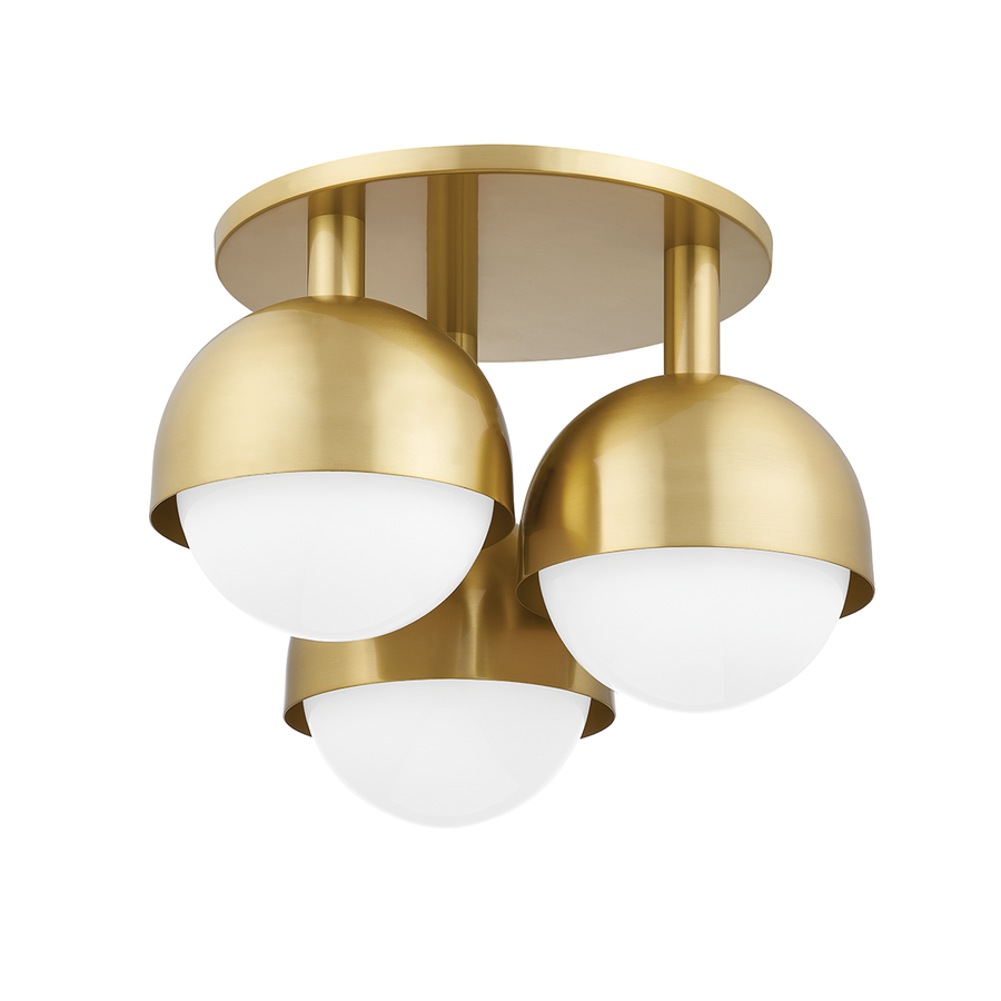 Hudson Valley Lighting Foster Semi Flush — Aged Brass