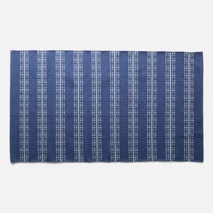 Ticking Stripe Rug in Blue w/ Light Blue thumbnail