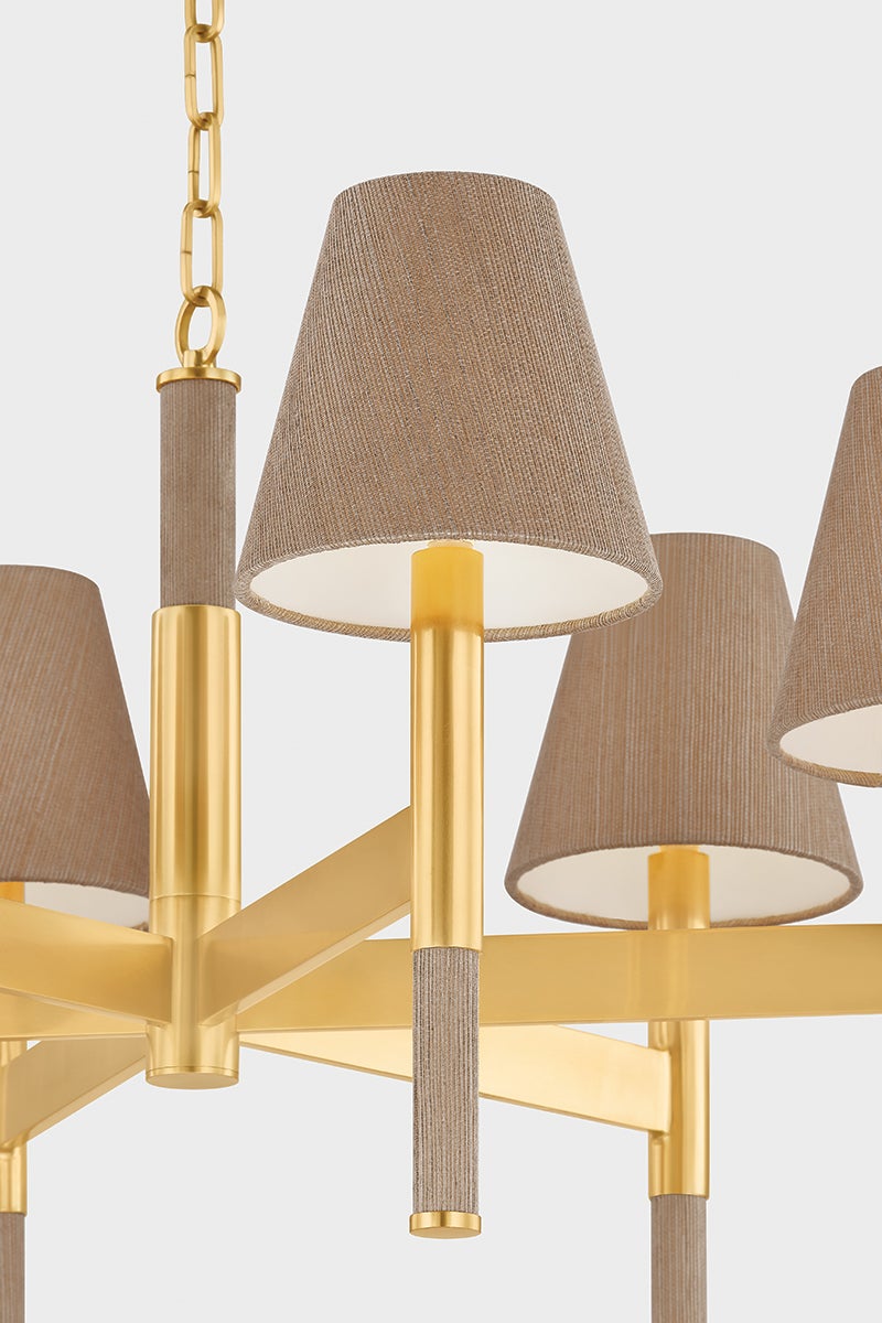 Hudson Valley Lighting LINDENWOOD Chandelier — Aged Brass