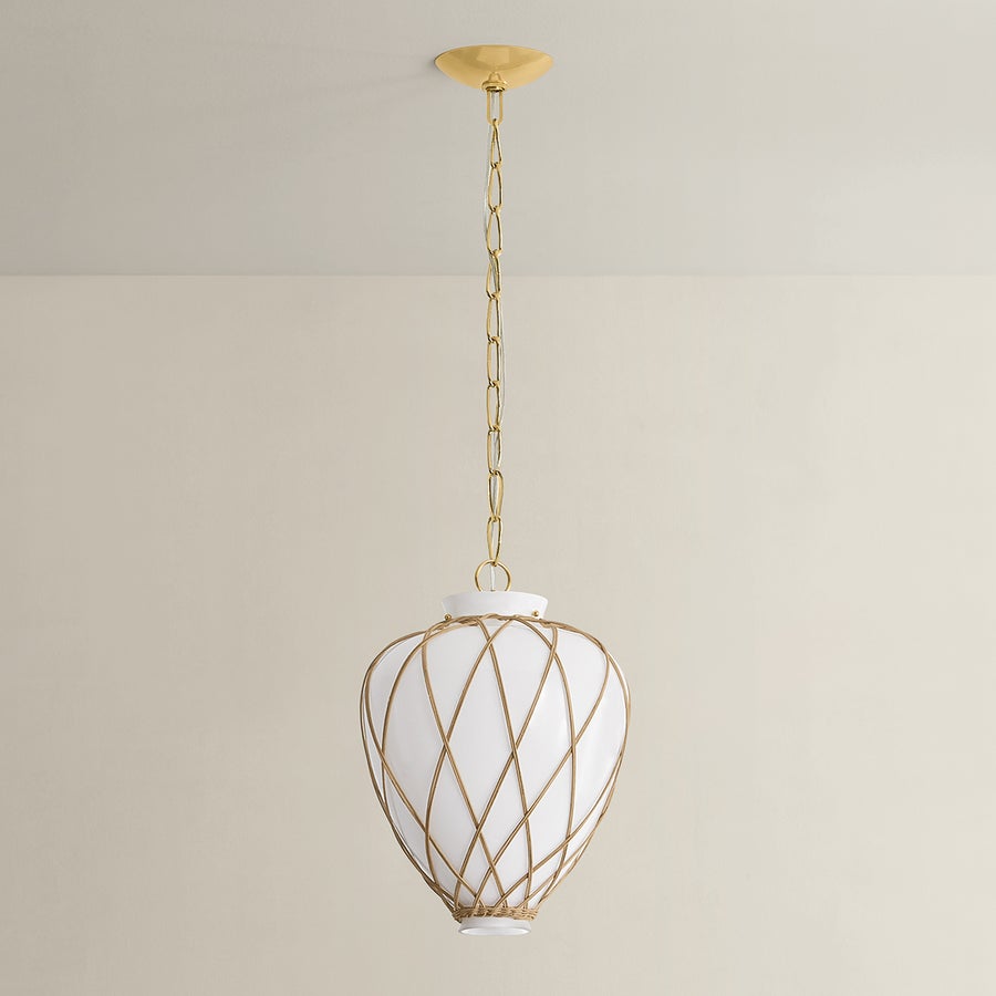 Hudson Valley Lighting Apple Valley Pendant — Aged Brass