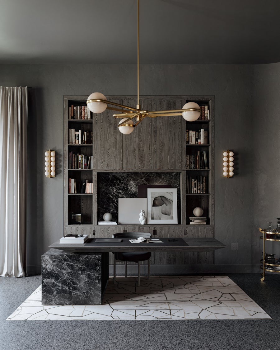 Corbett Lighting KYOMI Chandelier — 353-52-VB