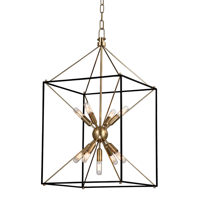 Hudson Valley Lighting Glendale Lantern — Aged Brass
