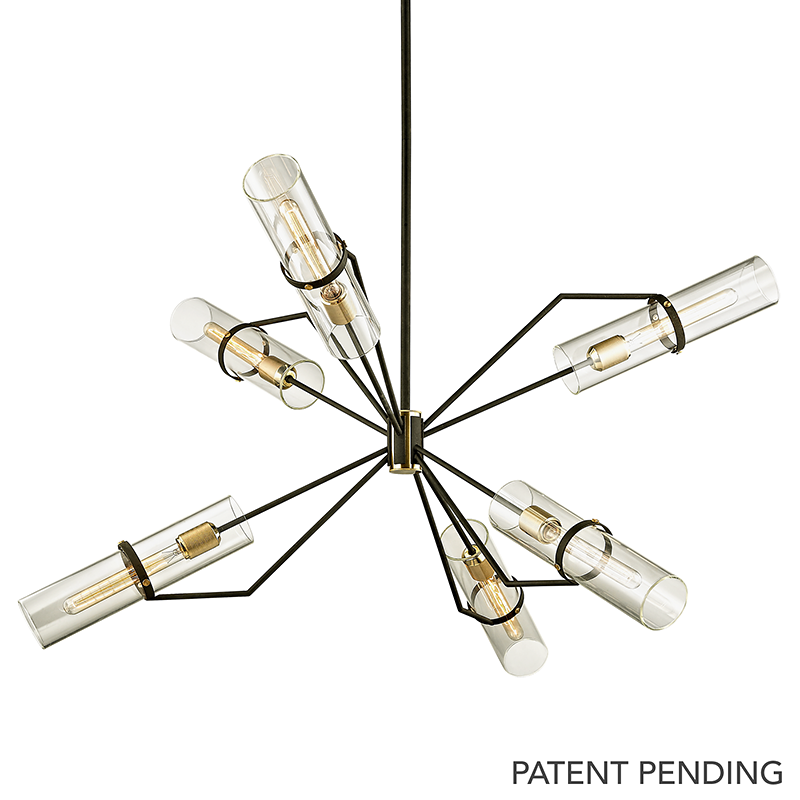 Troy Lighting Raef Chandelier — F6318-TBZ/BBA