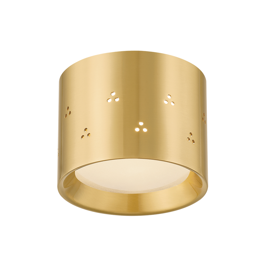 Hudson Valley Lighting EDISTO Flush Mount — Aged Brass