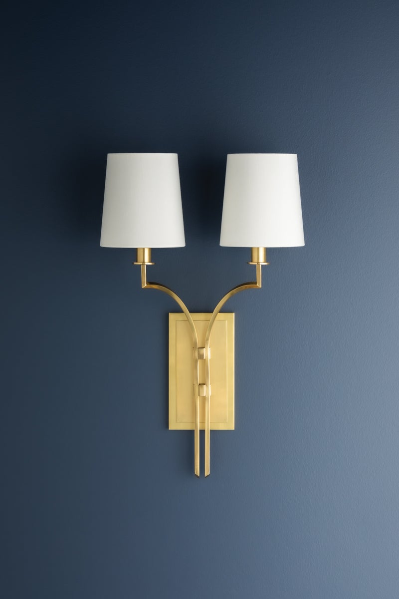 Hudson Valley Lighting Glenford Wall Sconce — Aged Brass