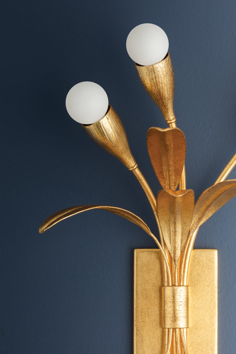 Hudson Valley Lighting BILSTON Wall Sconce — Vintage Gold Leaf