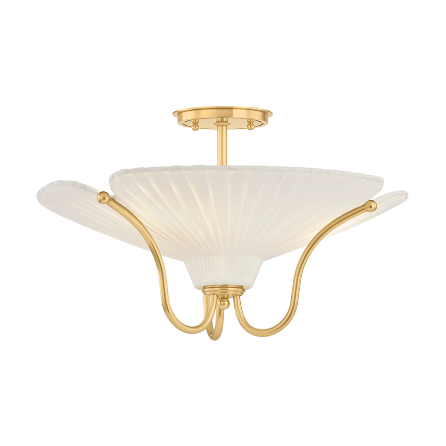 Hudson Valley Lighting Gerhard Semi Flush — Aged Brass