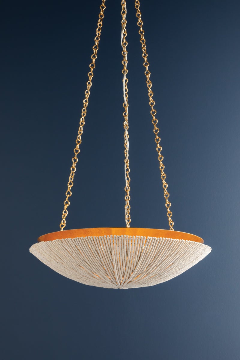 Hudson Valley Lighting SUMMERSIDE Pendant — Vintage Gold Leaf