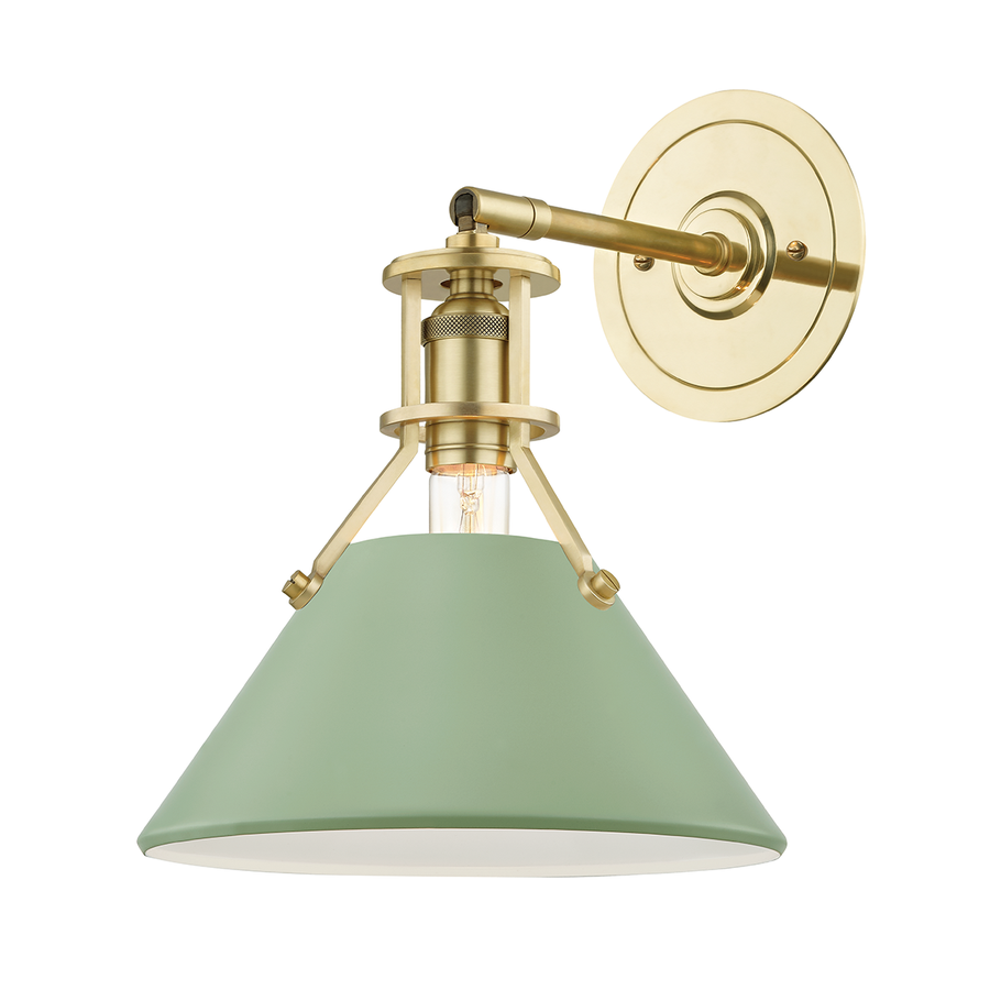 Hudson Valley Lighting Painted No.2 Wall Sconce — MDS350-AGB/LFG