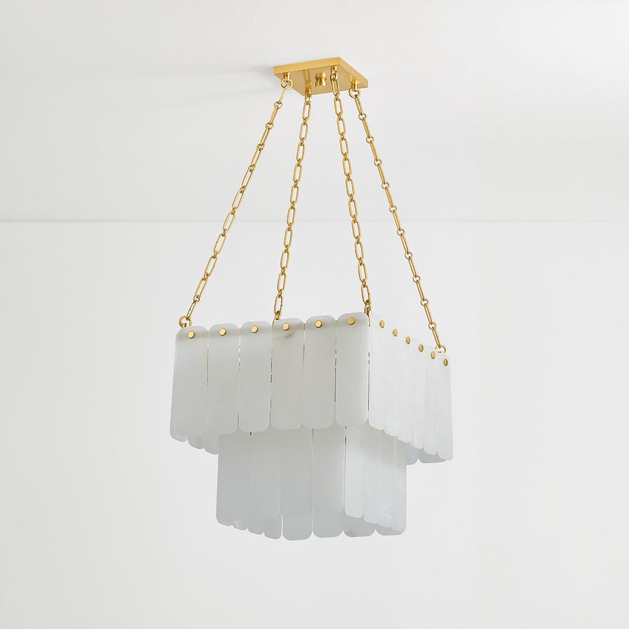 Hudson Valley Lighting MOISSANITE CHANDELIER — Aged Brass