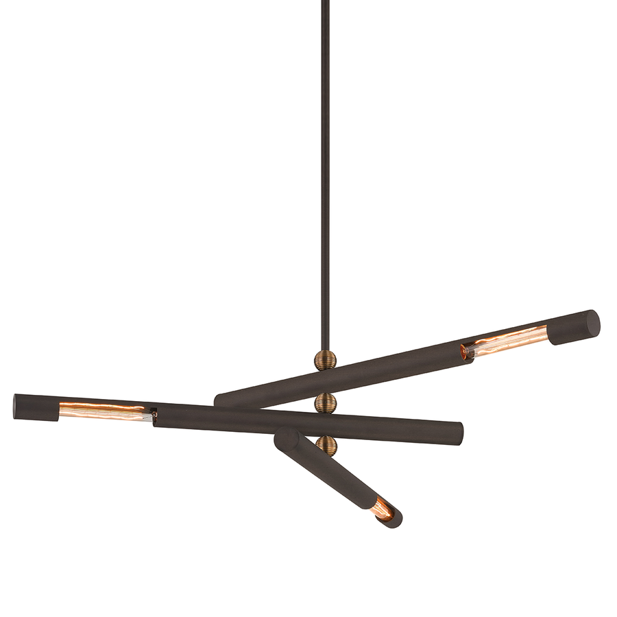Troy Lighting Hendrix Chandelier — F6885-BRZ/PBR