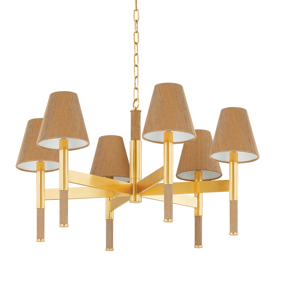 Hudson Valley Lighting LINDENWOOD Chandelier — Aged Brass