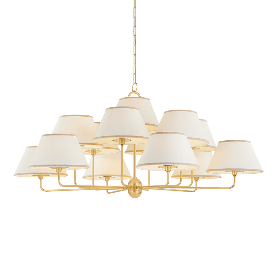Hudson Valley Lighting DURLAND Chandelier — Aged Brass