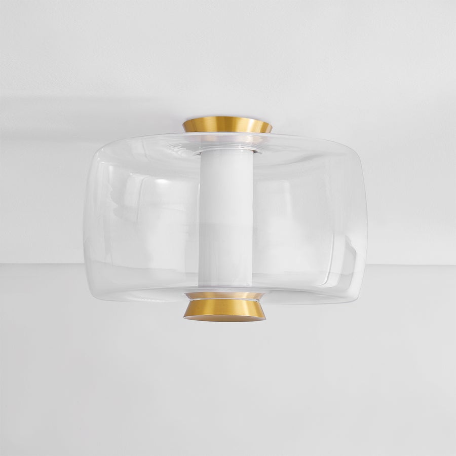 Hudson Valley Lighting BEAU Flush Mount — Aged Brass