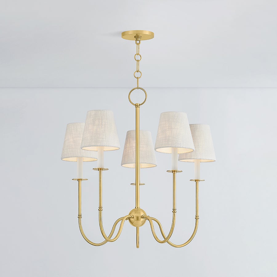 Hudson Valley Lighting AMINA Chandelier — Aged Brass