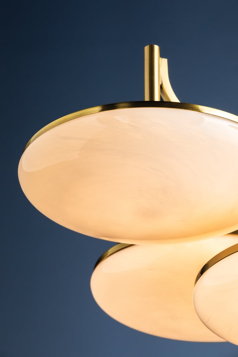 Hudson Valley Lighting BREGMAN Semi Flush — Aged Brass