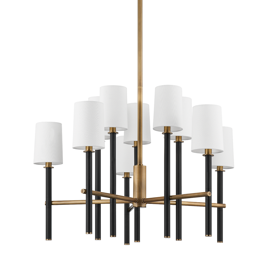 Troy Lighting BELVEDERE Chandelier — F2832-PBR/TBK