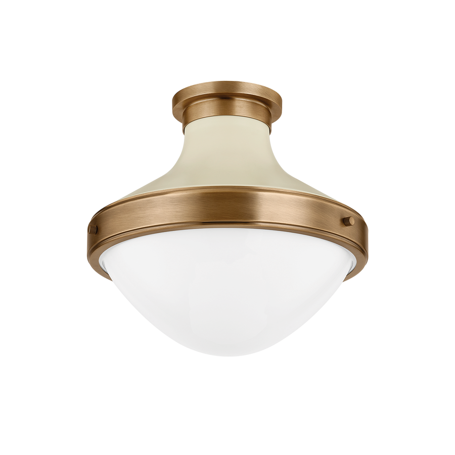 Troy Lighting MAXTON FLUSH MOUNT — C3113-PBR/SSD