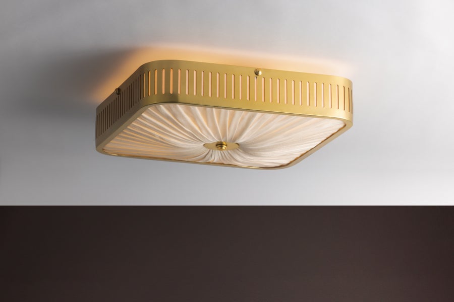 Hudson Valley Lighting Henri Semi Flush — Aged Brass