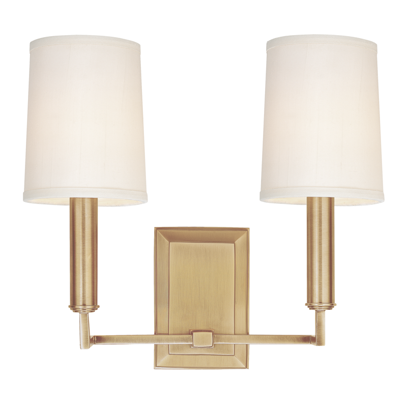 Hudson Valley Lighting Clinton Wall Sconce — Aged Brass