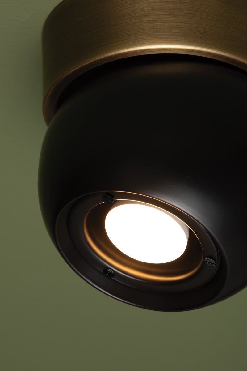 Troy Lighting ODIN Flush Mount — C1406-PBR/SBK