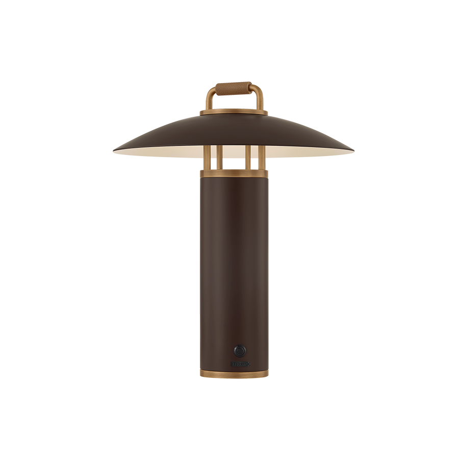 Troy Lighting Birk Exterior Rechargeable Table Lamp — RTL7914-PBR/BRZ
