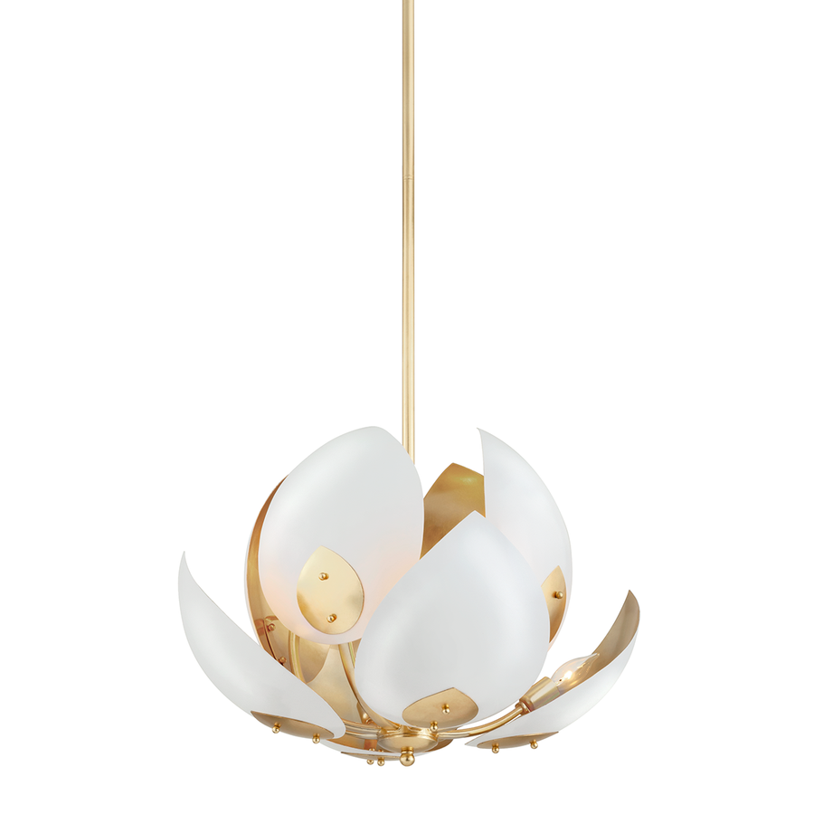 Hudson Valley Lighting Lotus Chandelier — 5708-GL/WH