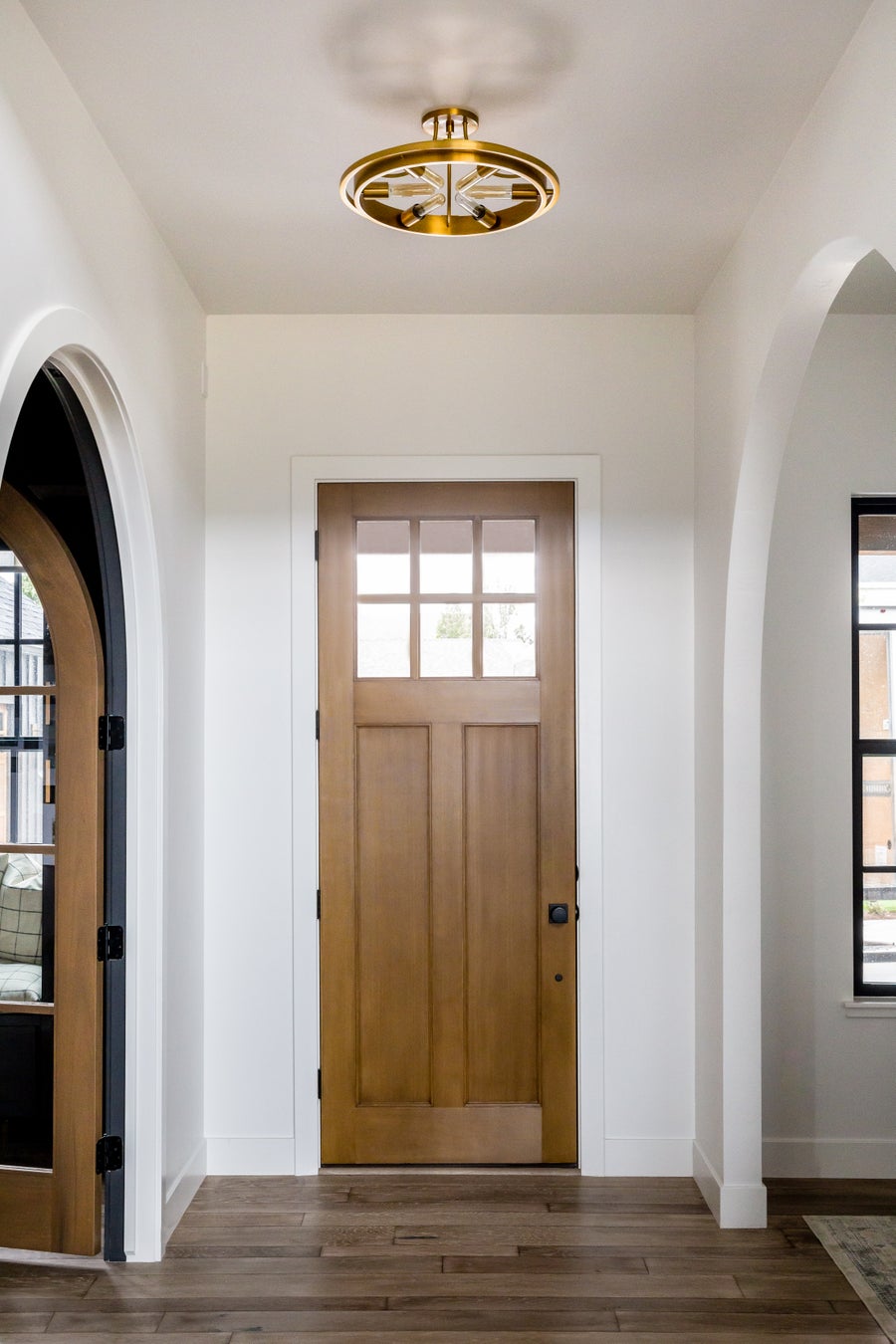 Hudson Valley Lighting Chambers Semi Flush — Aged Brass