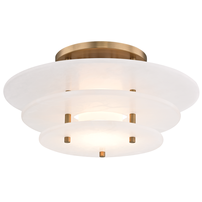 Hudson Valley Lighting Gatsby Flush Mount — Aged Brass