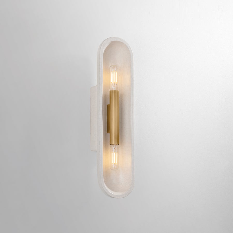 Troy Lighting LANE WALL SCONCE — B1617-PBR/CLC