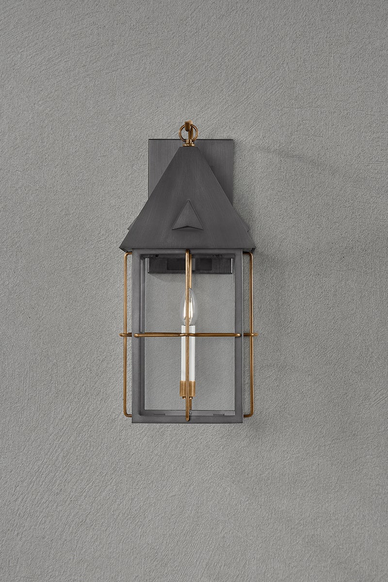 Troy Lighting Toby Exterior Wall Sconce — B6623-PBR/GRA