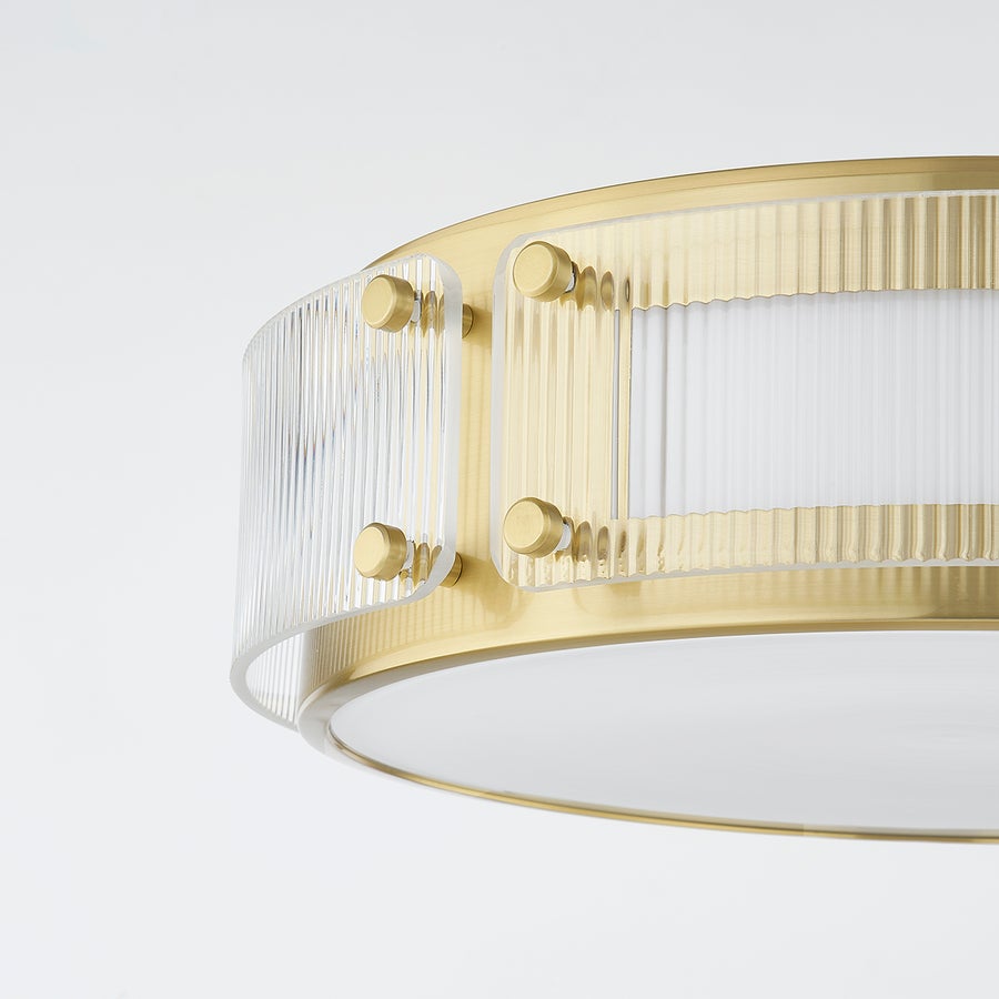 Hudson Valley Lighting CLIFFORD Flush Mount — Aged Brass