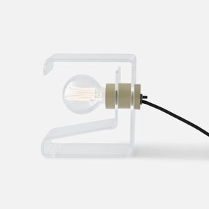 Pop Light II Table Lamp in CLEAR w/ Lichen Gloss thumbnail 3