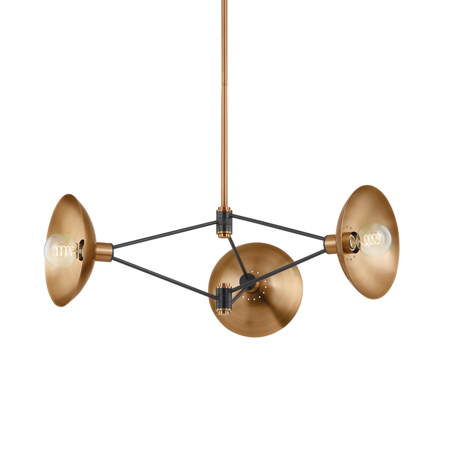 Troy Lighting Axel Chandelier — F1036-PBR/SBK