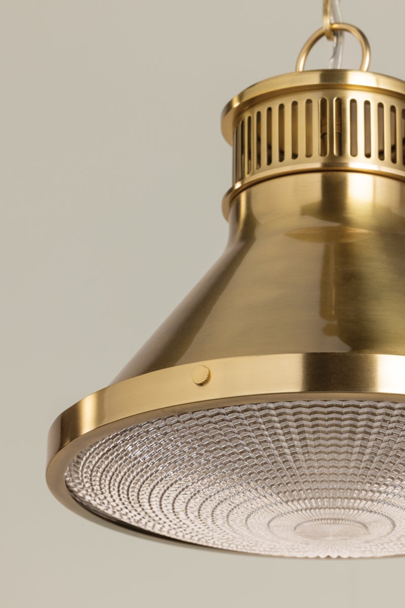 Hudson Valley Lighting Highclere Pendant — Aged Brass